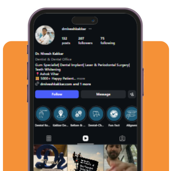 The Dr. Nivesh Kakkar Instagram profile, run by CELLTOB